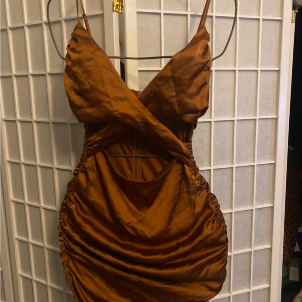 Wild Fable Copper Backless Dress